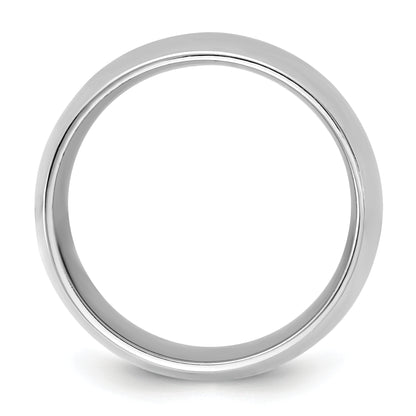 10K White Gold 10Kw 10mm Standard Comfort Fit Band Size 7