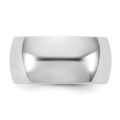 10K White Gold 10Kw 10mm Standard Comfort Fit Band Size 7
