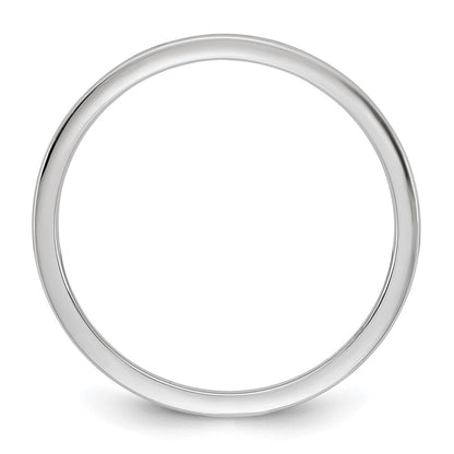 10K White Gold 10Kw 1mm Lightweight Comfort Fit Band Size 6