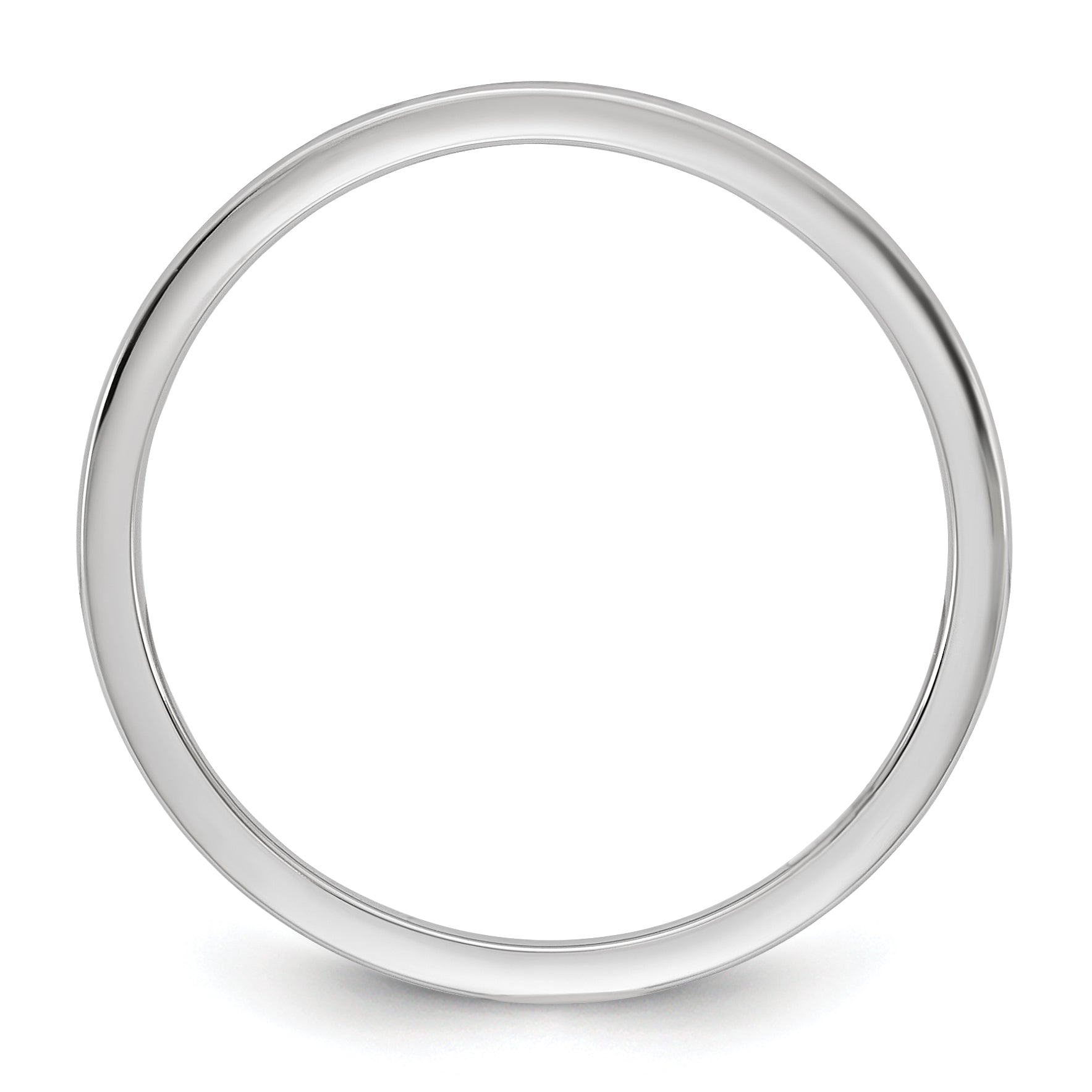 10K White Gold 10Kw 1mm Lightweight Comfort Fit Band Size 8.5