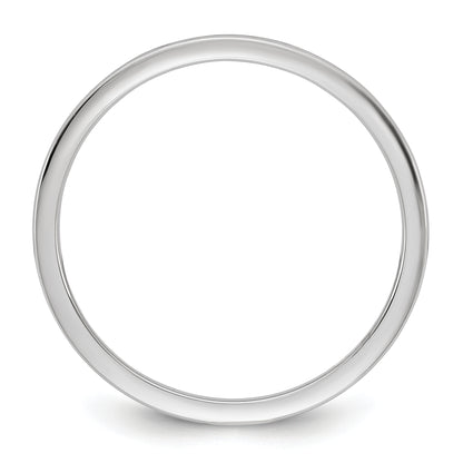 10K White Gold 10Kw 1mm Lightweight Comfort Fit Band Size 8.5