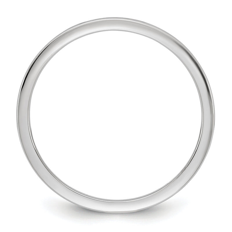10K White Gold 10Kw 1mm Lightweight Comfort Fit Band Size 8.5