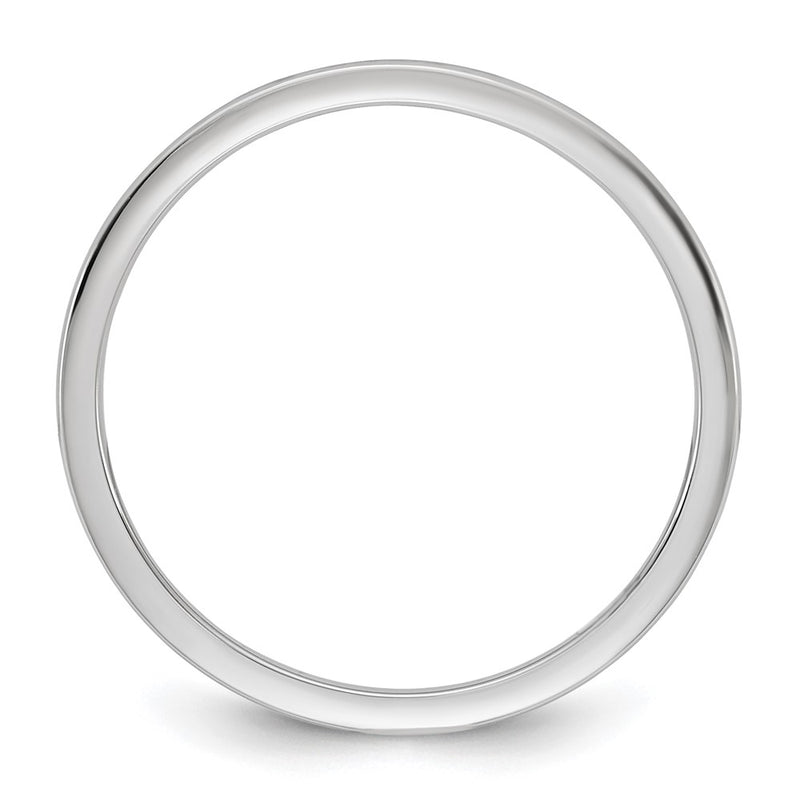 10K White Gold 10Kw 1mm Lightweight Comfort Fit Band Size 14