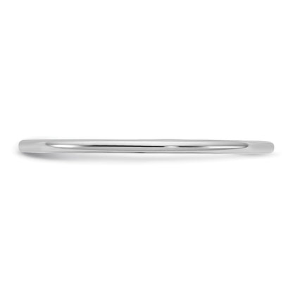 10K White Gold 10Kw 1mm Lightweight Comfort Fit Band Size 7