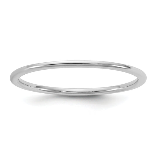 10K White Gold 10Kw 1mm Ltw Comfort Fit Band Size 11.5