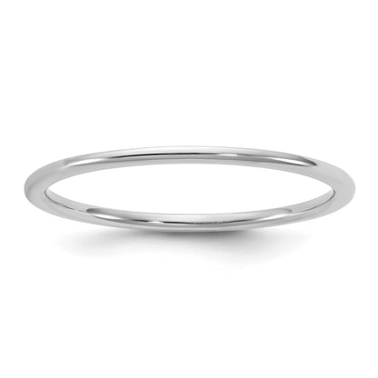 10K White Gold 10Kw 1mm Lightweight Comfort Fit Band Size 8.5