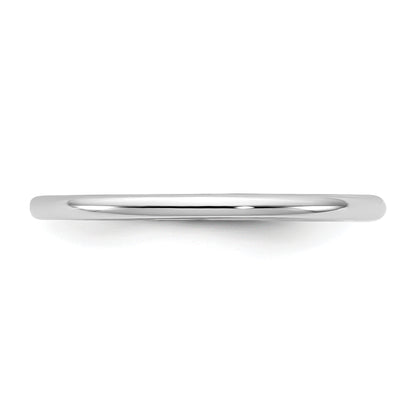 10K White Gold 10Kw 1.5mm Ltw Comfort Fit Band Size 7.5