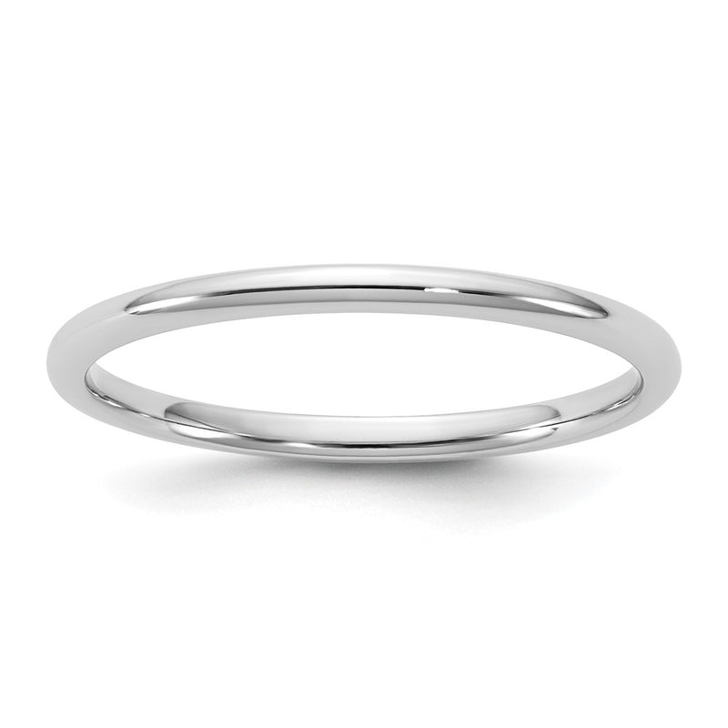 10K White Gold 10Kw 1.5mm Lightweight Comfort Fit Band Size 7.5