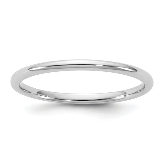 10K White Gold 10Kw 1.5mm Ltw Comfort Fit Band Size 7.5
