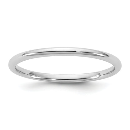 10K White Gold 10Kw 1.5mm Ltw Comfort Fit Band Size 5.5