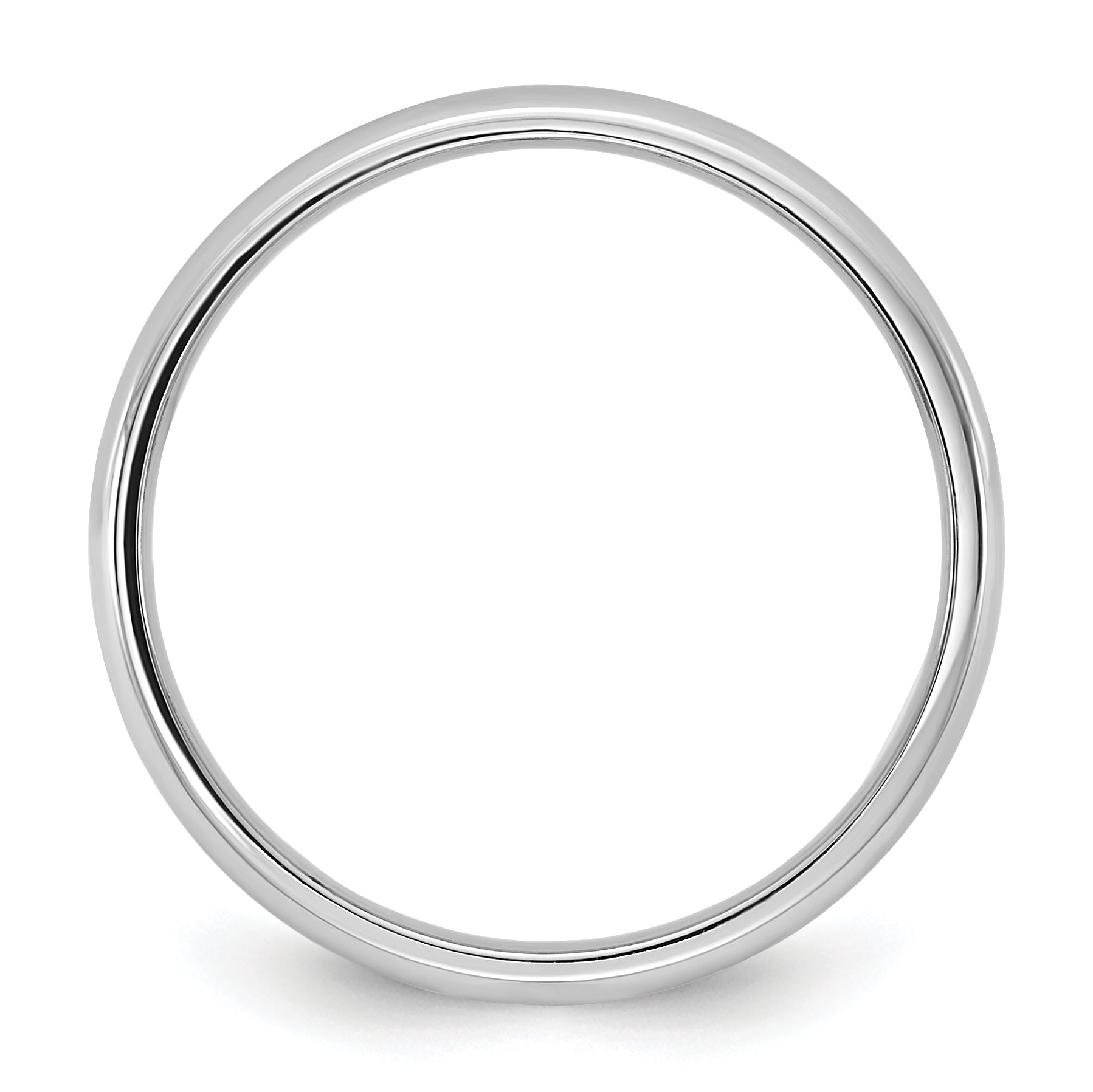 10K White Gold 10Kw 2.5mm Ltw Comfort Fit Band Size 14