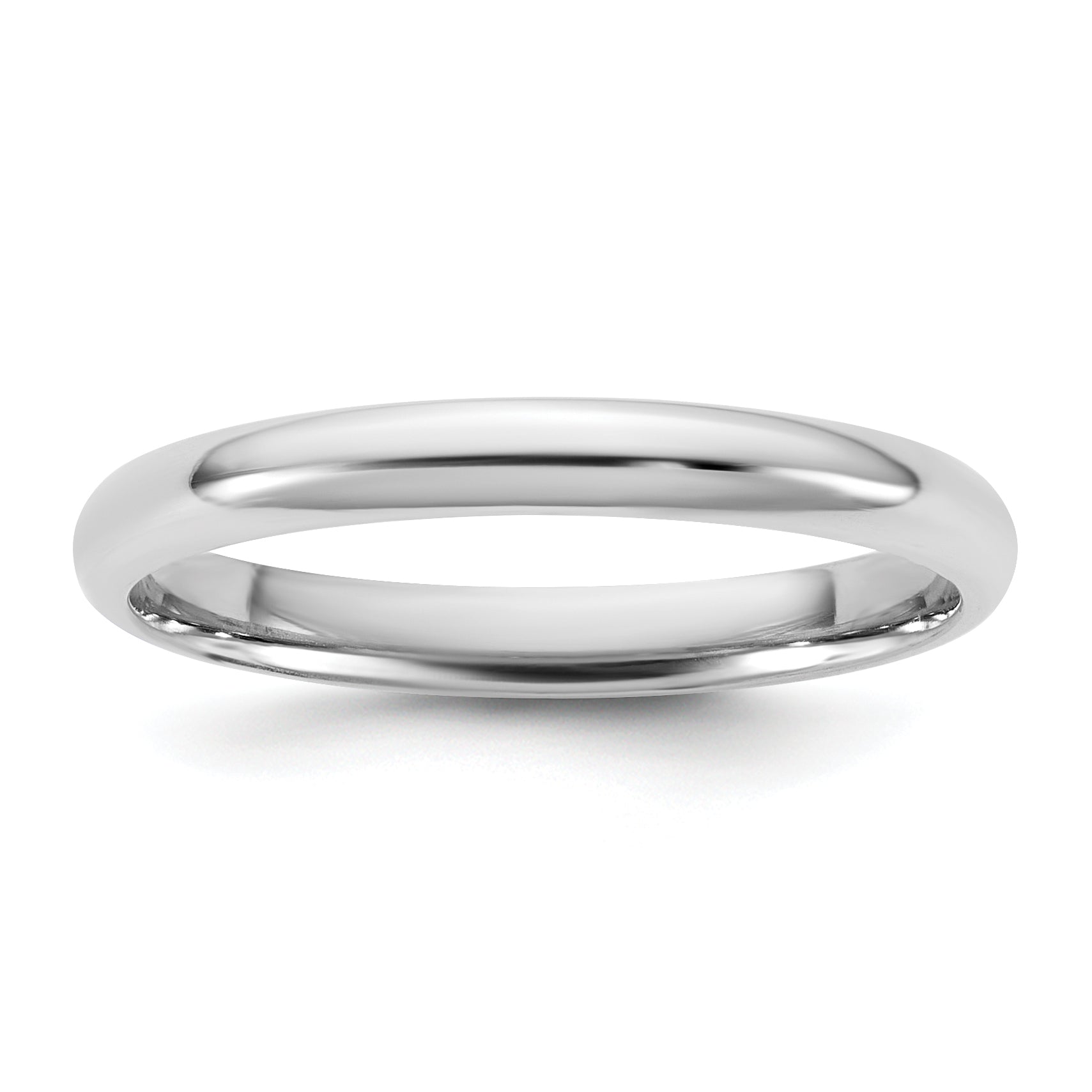 10K White Gold 10Kw 2.5mm Ltw Comfort Fit Band Size 14