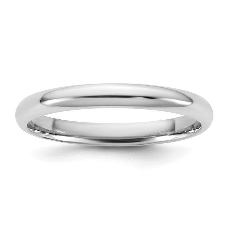 10K White Gold 10Kw 2.5mm Lightweight Comfort Fit Band Size 14