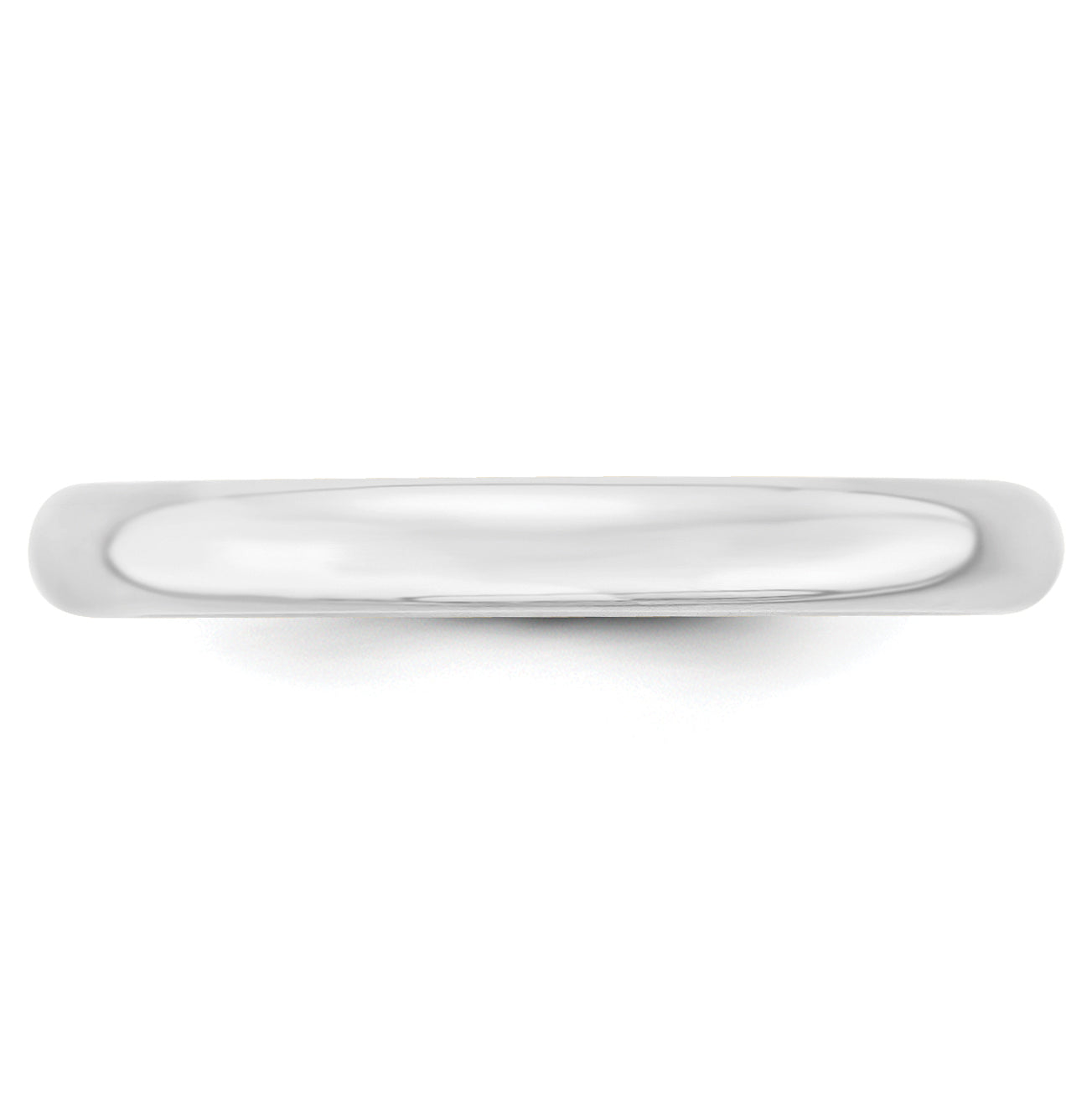 Solid 14K White Gold 3mm Light Weight Comfort Fit Men's/Women's Wedding Band Ring Size 10