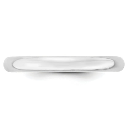 Solid 14K White Gold 3mm Light Weight Comfort Fit Men's/Women's Wedding Band Ring Size 10