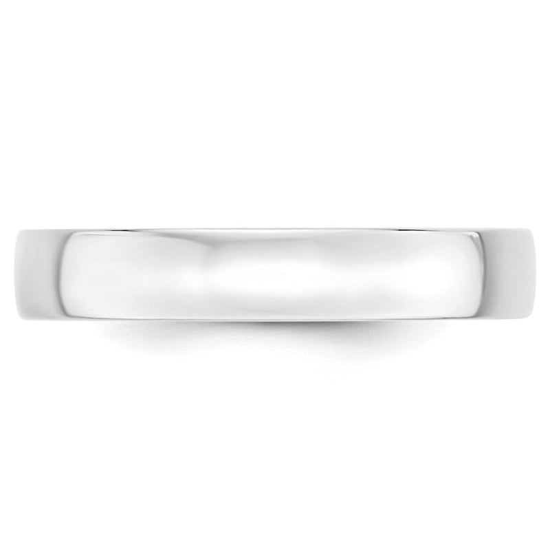 14k White Gold 4mm Lightweight Comfort Fit Wedding Band Ring