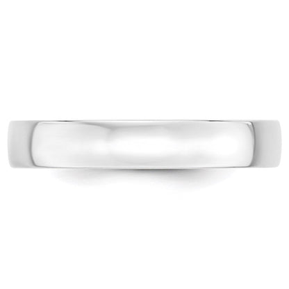 18k White Gold 4mm Lightweight Comfort Fit Wedding Band Ring