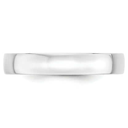 Solid 14K White Gold 4mm Light Weight Comfort Fit Men's/Women's Wedding Band Ring Size 5