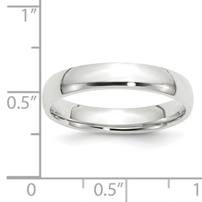 Solid 14K White Gold 4mm Light Weight Comfort Fit Men's/Women's Wedding Band Ring Size 5