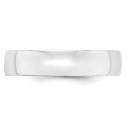 Solid 14K White Gold 5mm Light Weight Comfort Fit Men's/Women's Wedding Band Ring Size 10