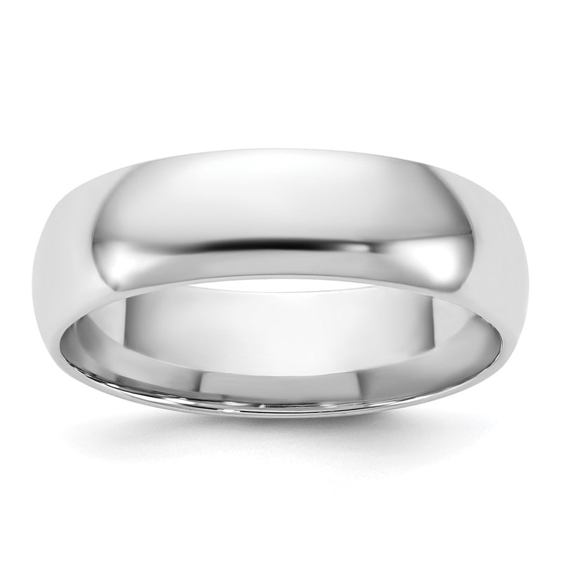 10K White Gold 10Kw 5.5mm Lightweight Comfort Fit Band Size 13.5