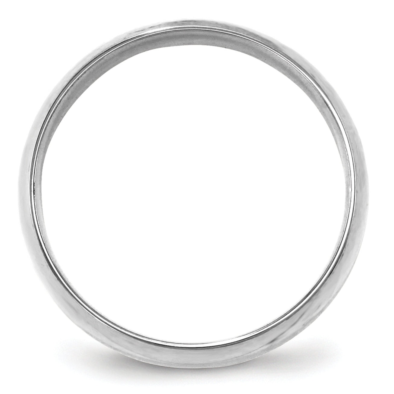 Solid 14K White Gold 6mm Light Weight Comfort Fit Men's/Women's Wedding Band Ring Size 8.5