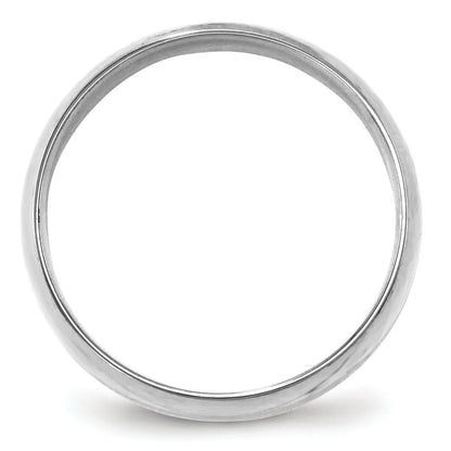 Solid 14K White Gold 6mm Light Weight Comfort Fit Men's/Women's Wedding Band Ring Size 8.5