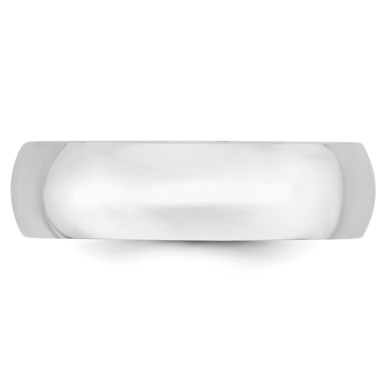 Solid 14K White Gold 6mm Light Weight Comfort Fit Men's/Women's Wedding Band Ring Size 12