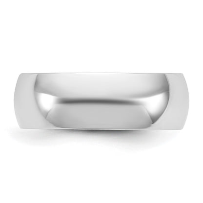 10K White Gold 10Kw 6.5mm Lightweight Comfort Fit Band Size 6