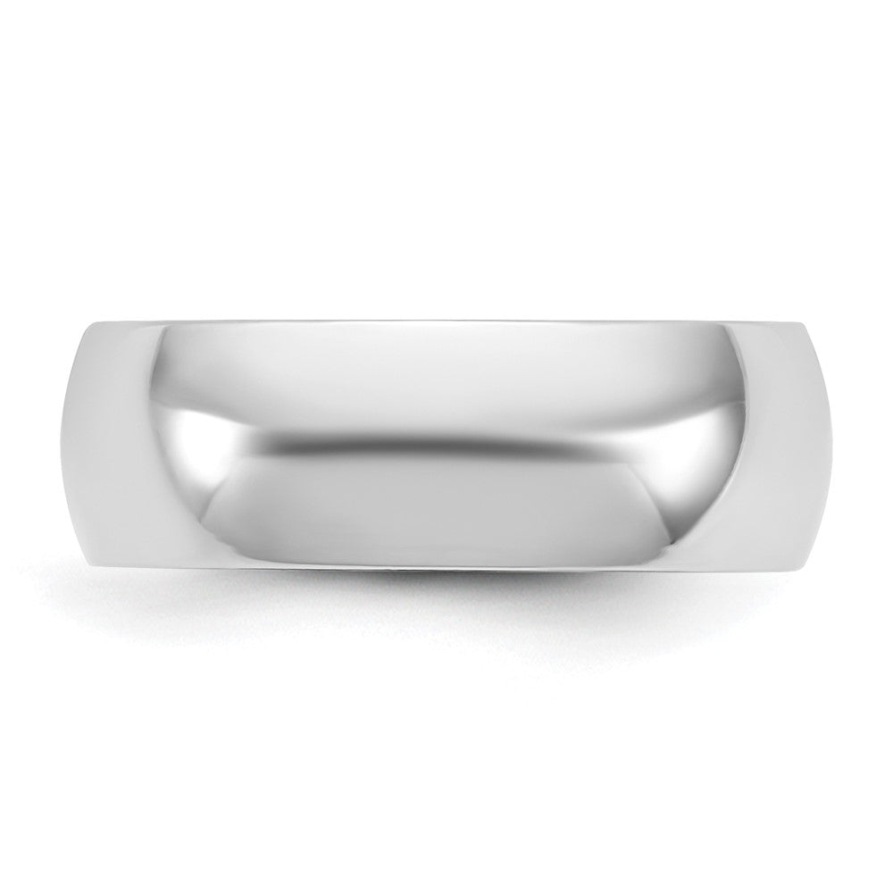 10K White Gold 10Kw 6.5mm Lightweight Comfort Fit Band Size 4.5