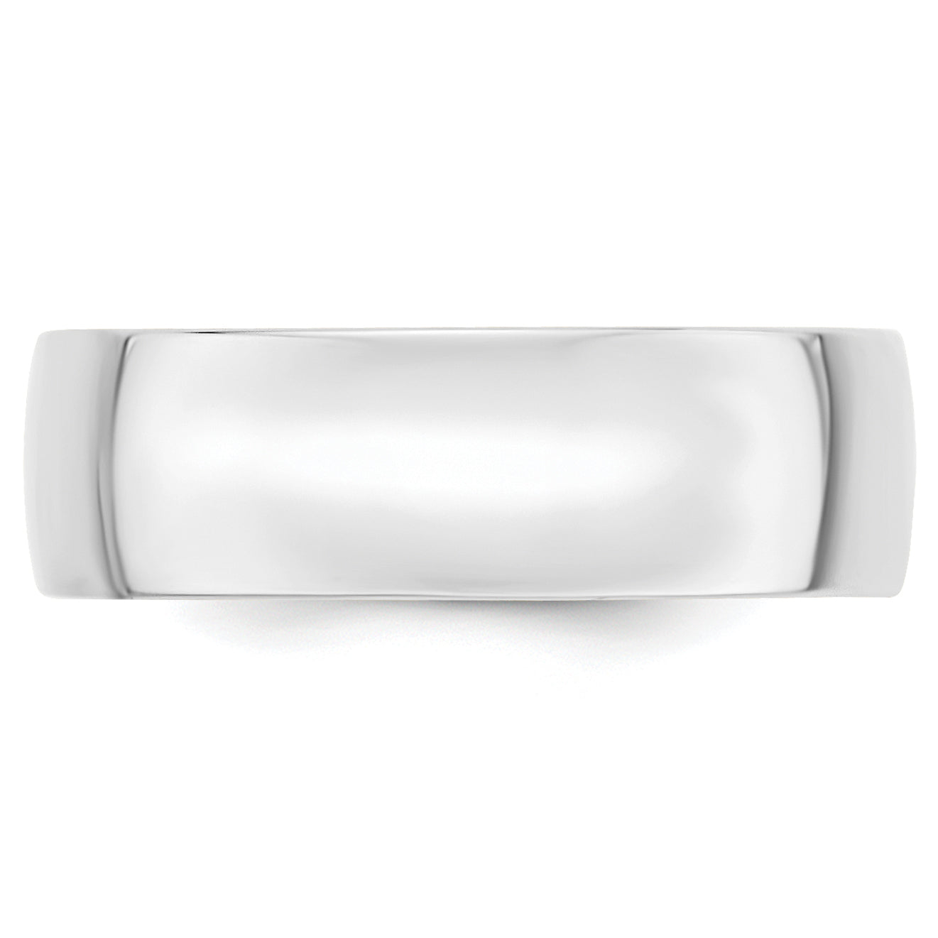 Solid 14K White Gold 7mm Light Weight Comfort Fit Men's/Women's Wedding Band Ring Size 12.5
