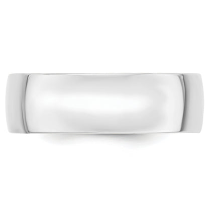 Solid 14K White Gold 7mm Light Weight Comfort Fit Men's/Women's Wedding Band Ring Size 12.5