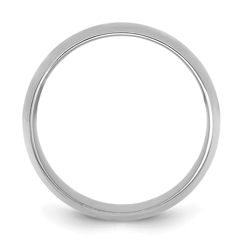 10K White Gold 10Kw 10mm Lightweight Comfort Fit Band Size 7.5