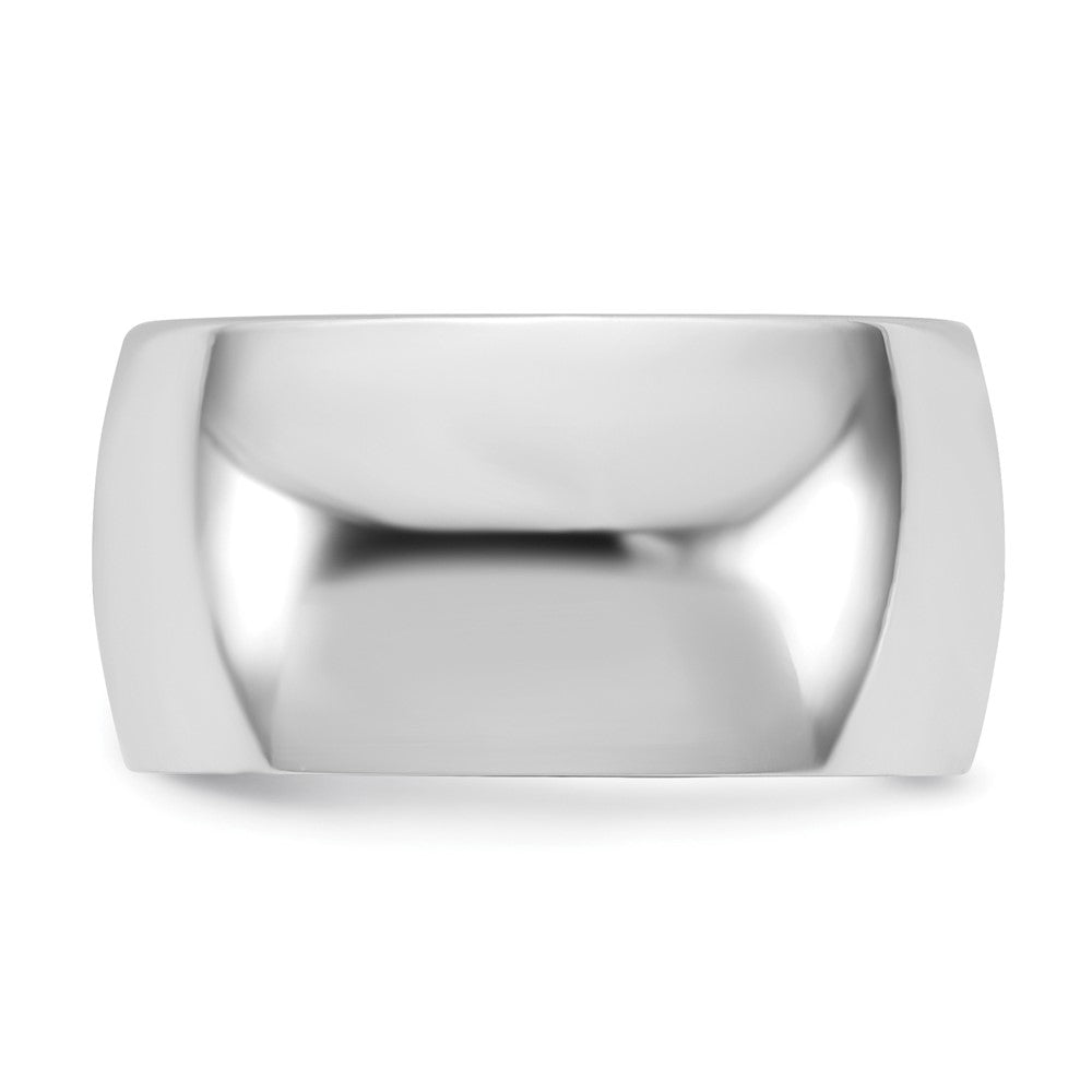 10K White Gold 10Kw 10mm Lightweight Comfort Fit Band Size 8