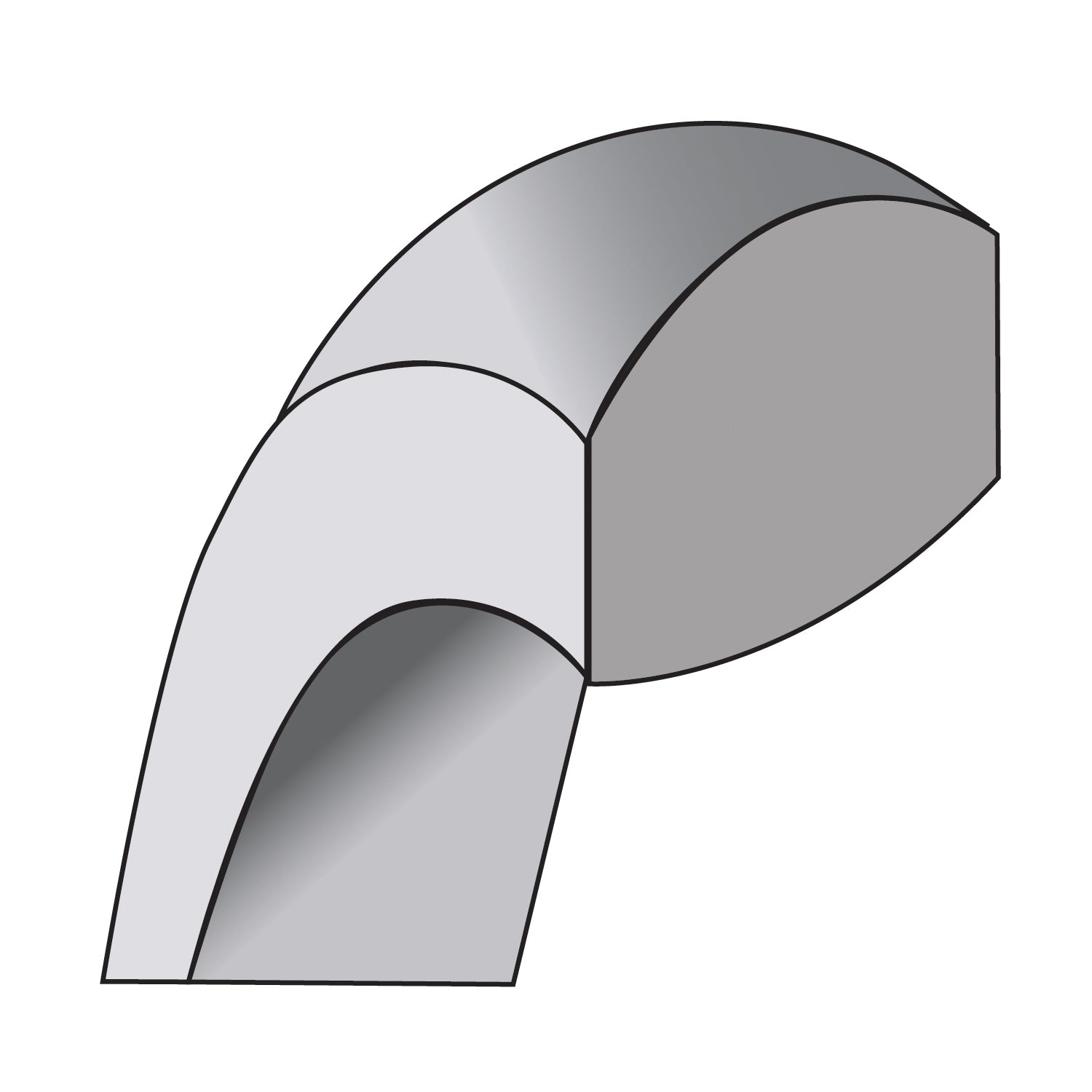 10K White Gold 10Kw 1mm Standard Comfort Fit Band Size 12.5