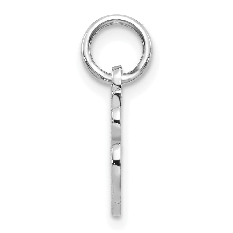 14K White Gold 14Kw Casted Script Letter A Initial Charm
