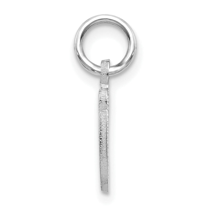 14K White Gold 14Kw Casted Script Letter G Initial Charm