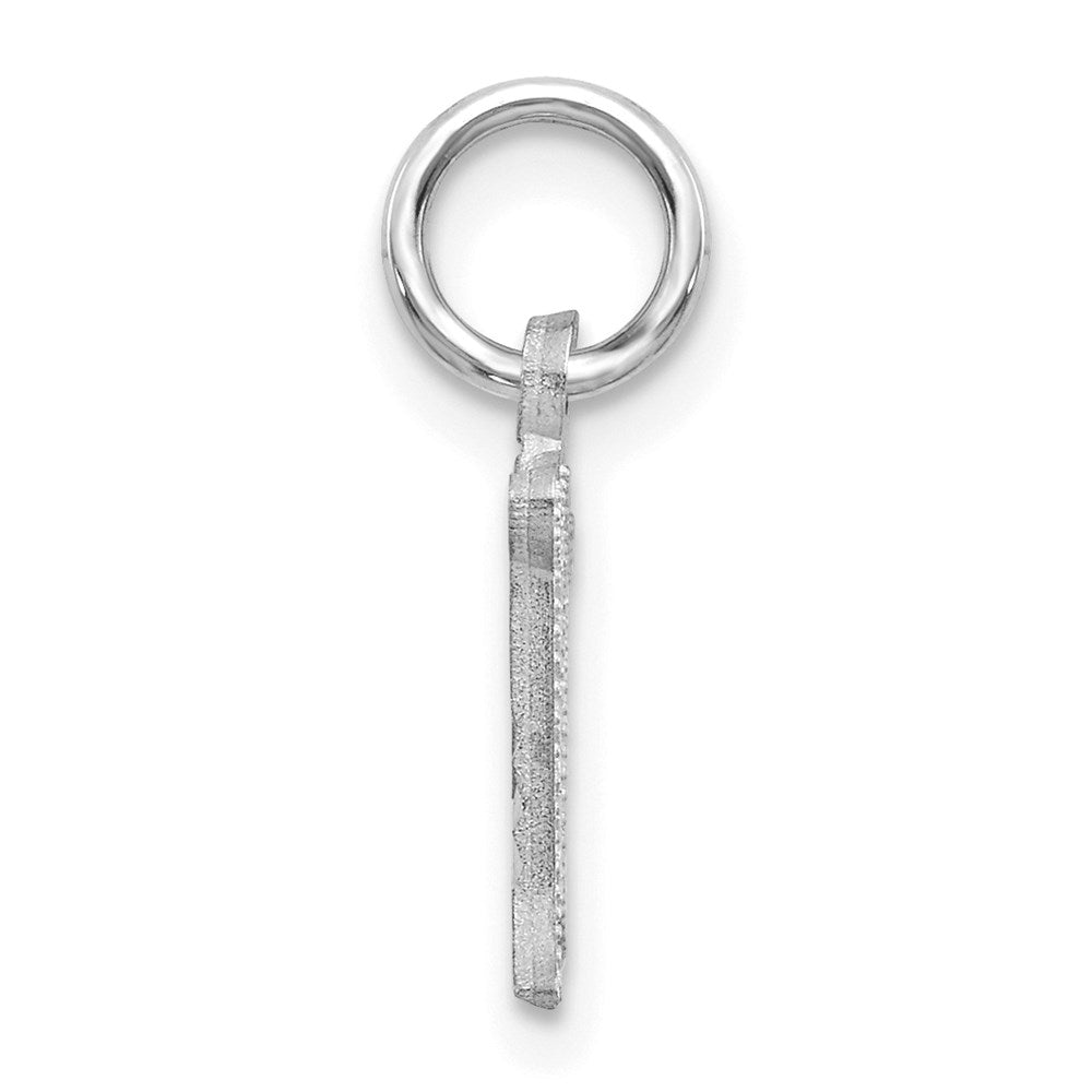 14K White Gold 14Kw Diamond-Cut Letter M Initial Charm