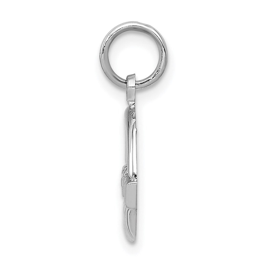 14K White Gold Claddagh Charm