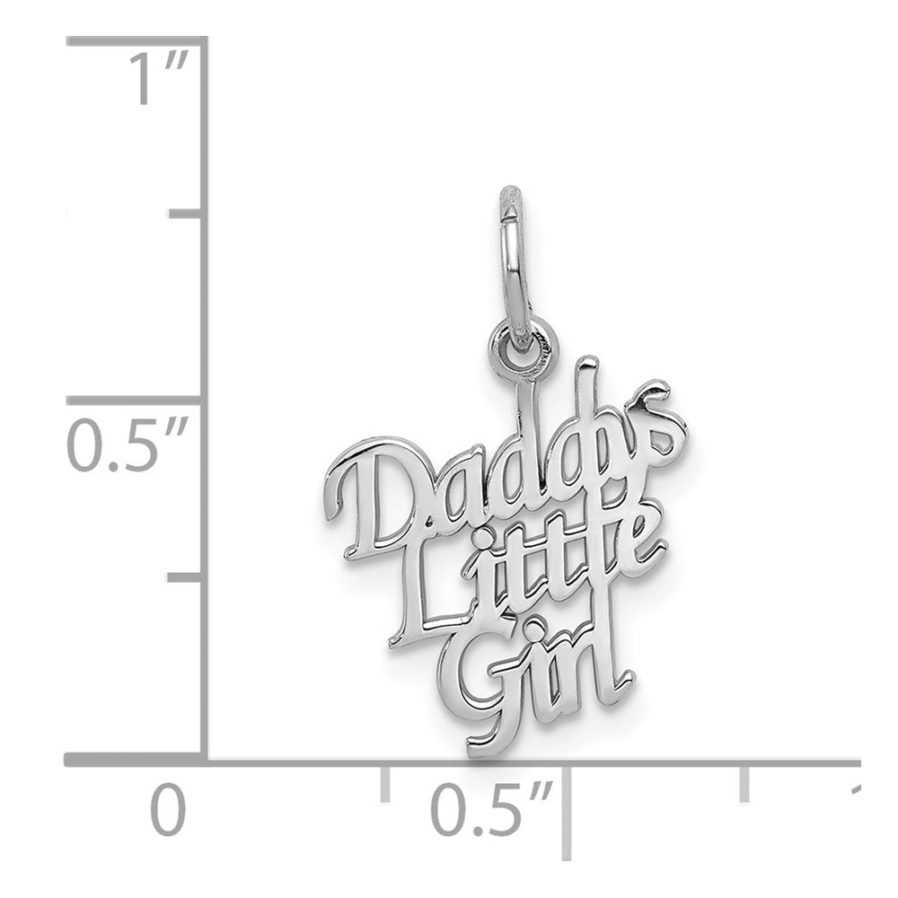14K White Gold Daddy'S Little Girl Charm