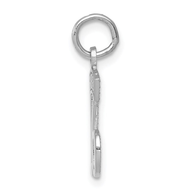 14K White Gold Sweet 16 Charm