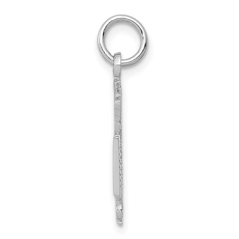 14K White Gold Rn Registered Nurse Charm