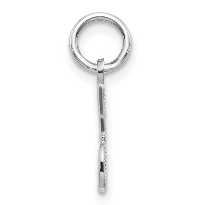 14K White Gold #1 Dad Charm