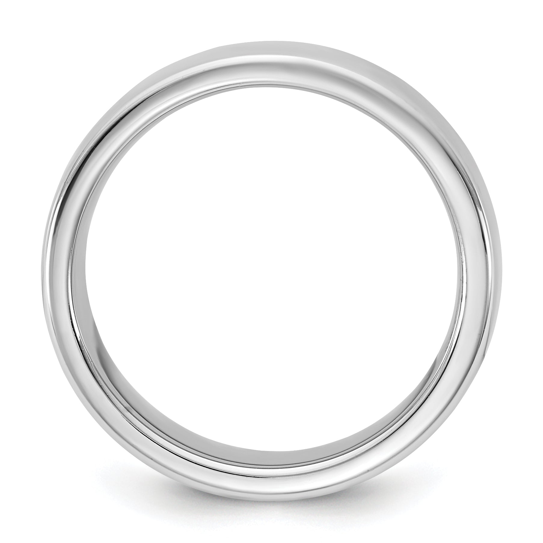 14K White Gold 5.5mm European Comfort Fit Band