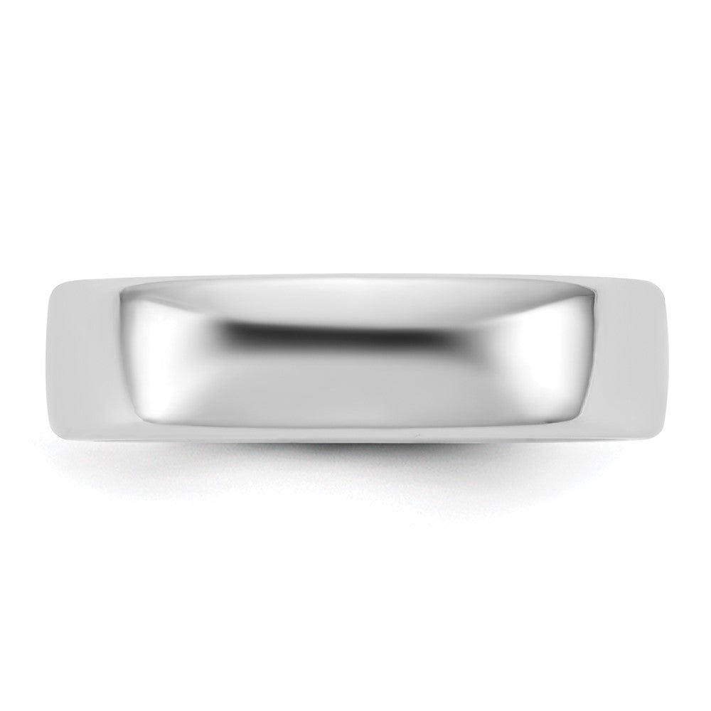 14k White Gold 5.5mm European Comfort Fit Wedding Band Ring
