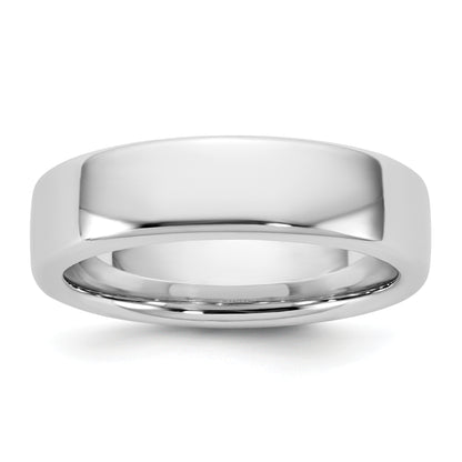 14K White Gold 5.5mm European Comfort Fit Band