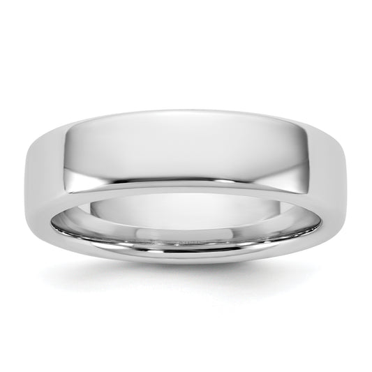 14K White Gold 5.5mm European Comfort Fit Band