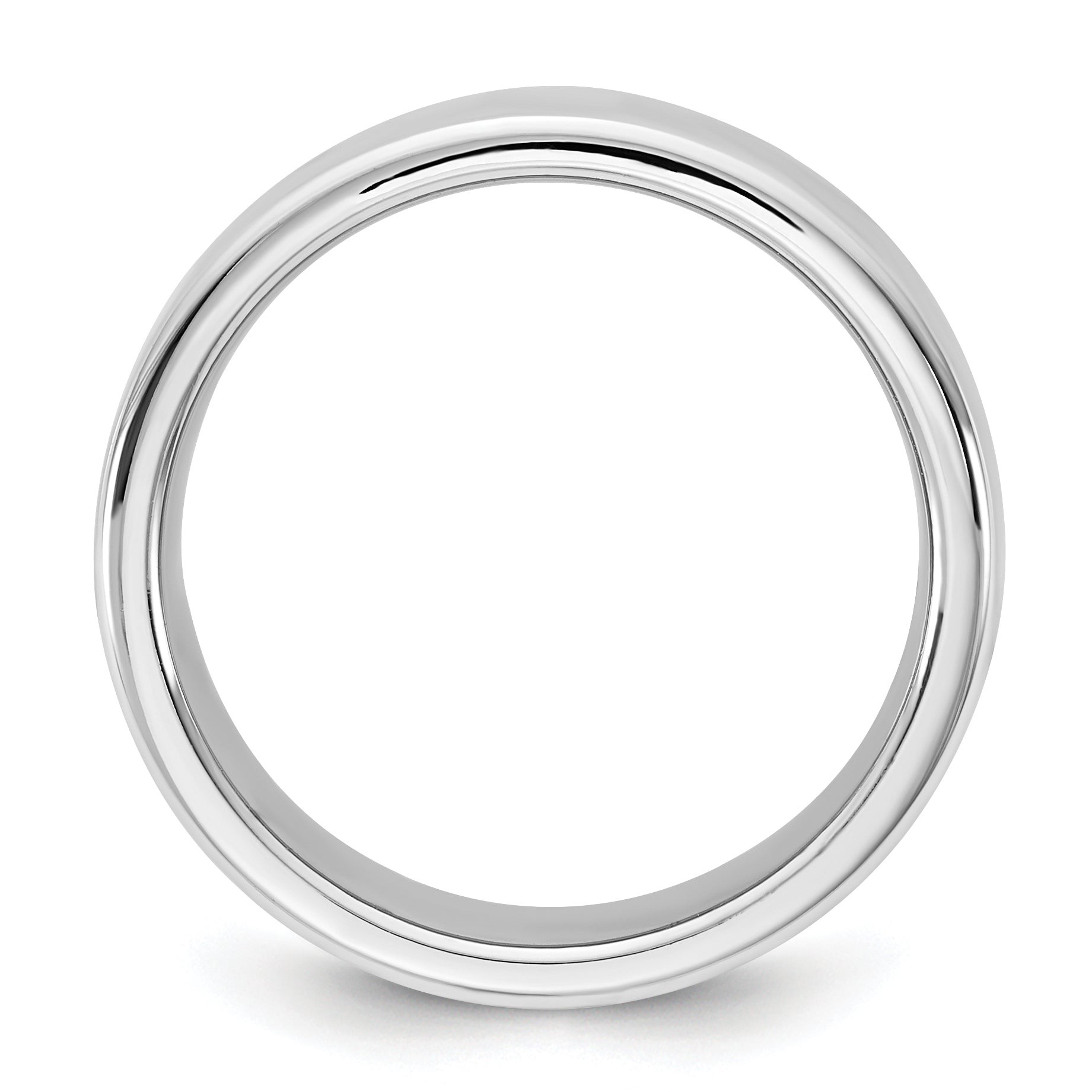 14K White Gold 8mm European Comfort Fit Band
