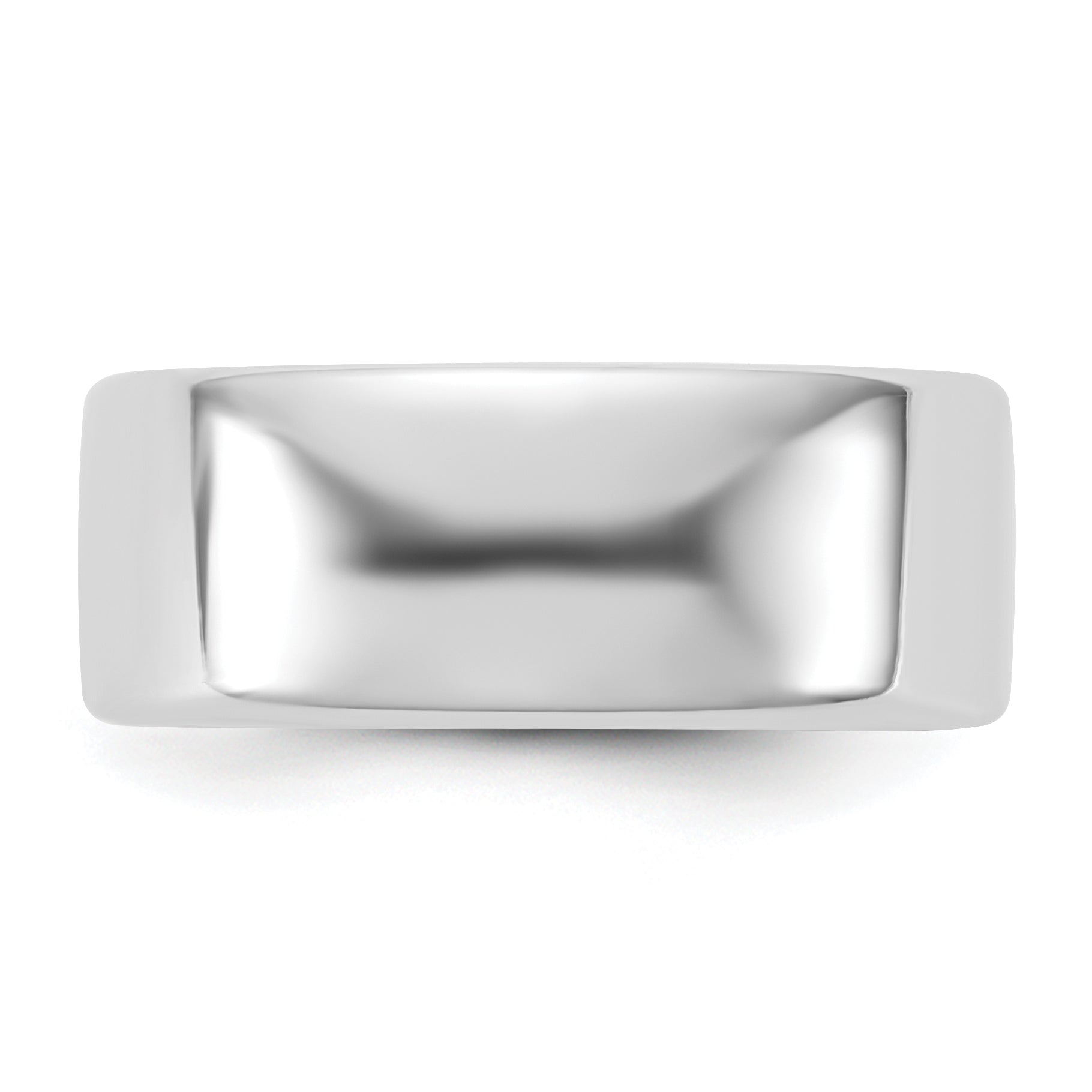 14K White Gold 8mm European Comfort Fit Band