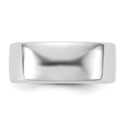 14K White Gold 8mm European Comfort Fit Band